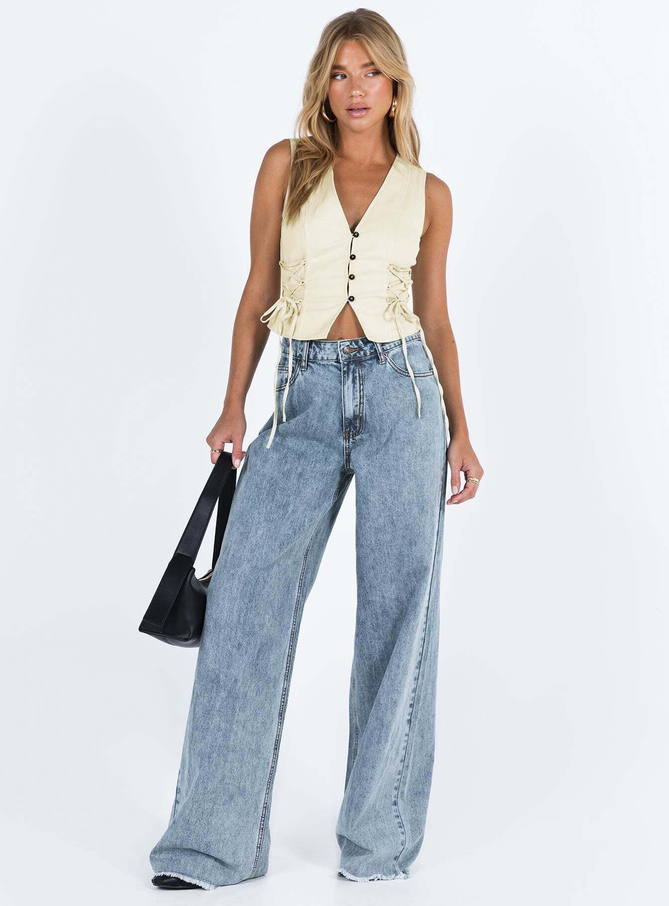 ELC Simone Loose Wide Leg Denim Jeans – Revella The Label