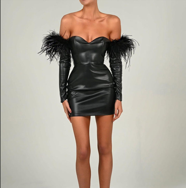 Sophia Faux Leather Dress