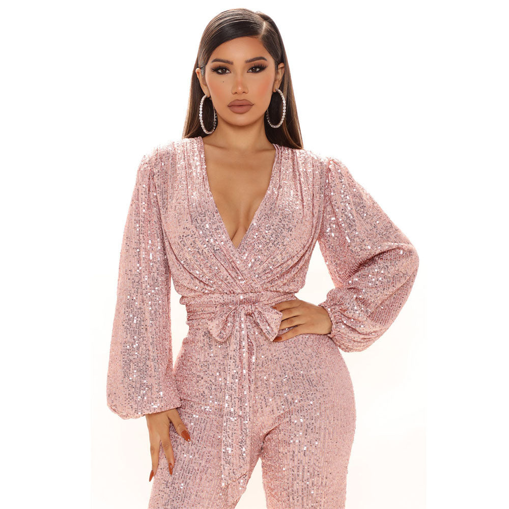 Geula Sequined One-Piece Jumpsuit