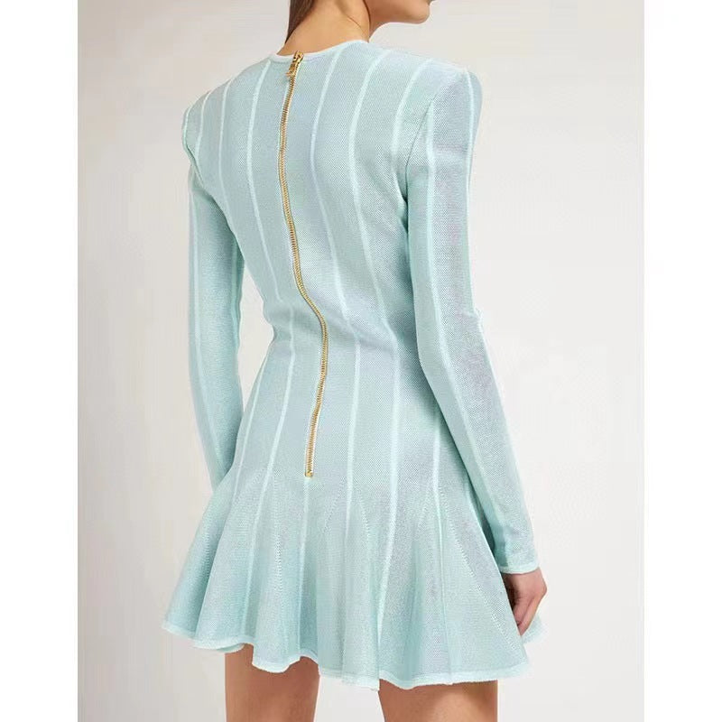 Jillian LX Green Long-Sleeved Dress