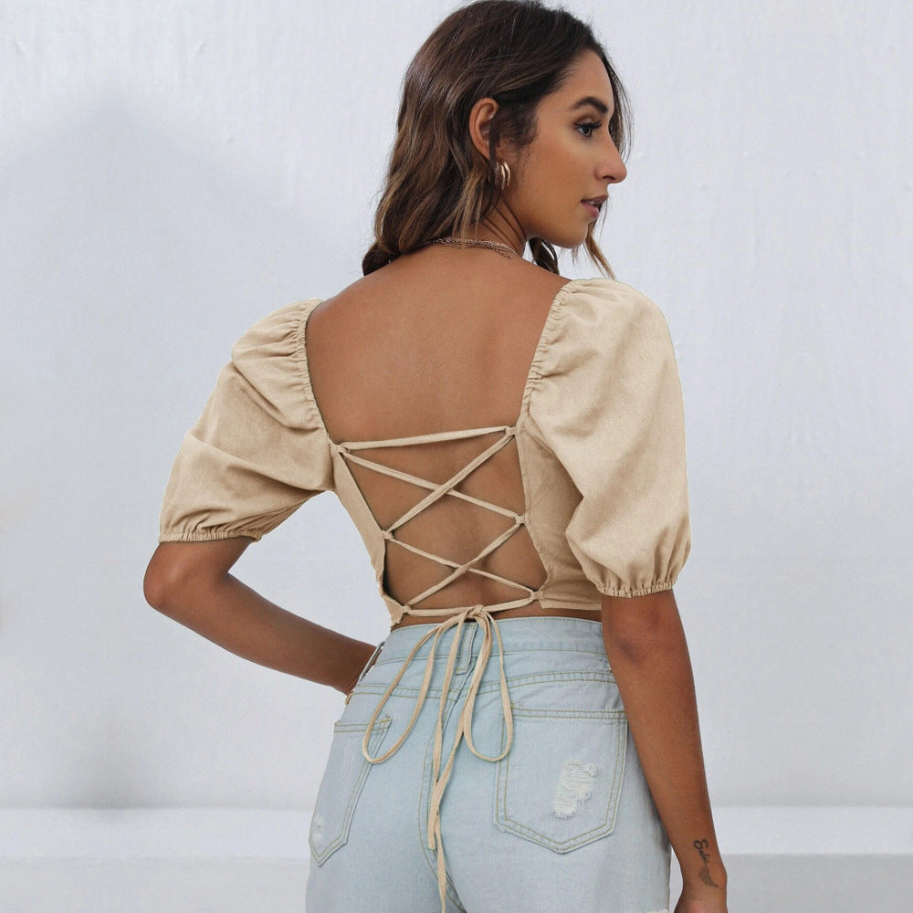 Kare  Backless Top Tees