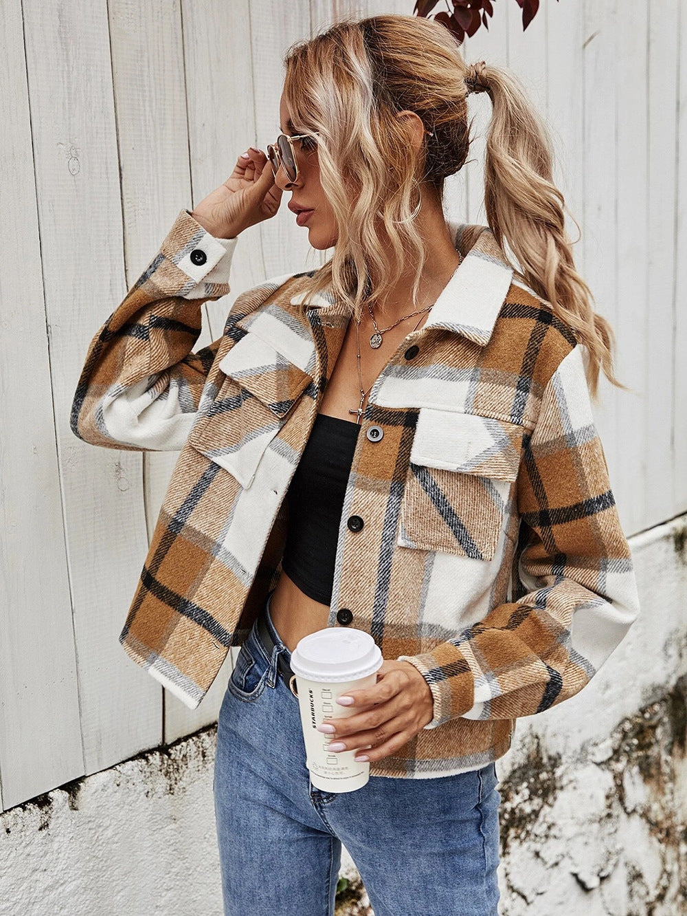 Roselle Plaid Coat