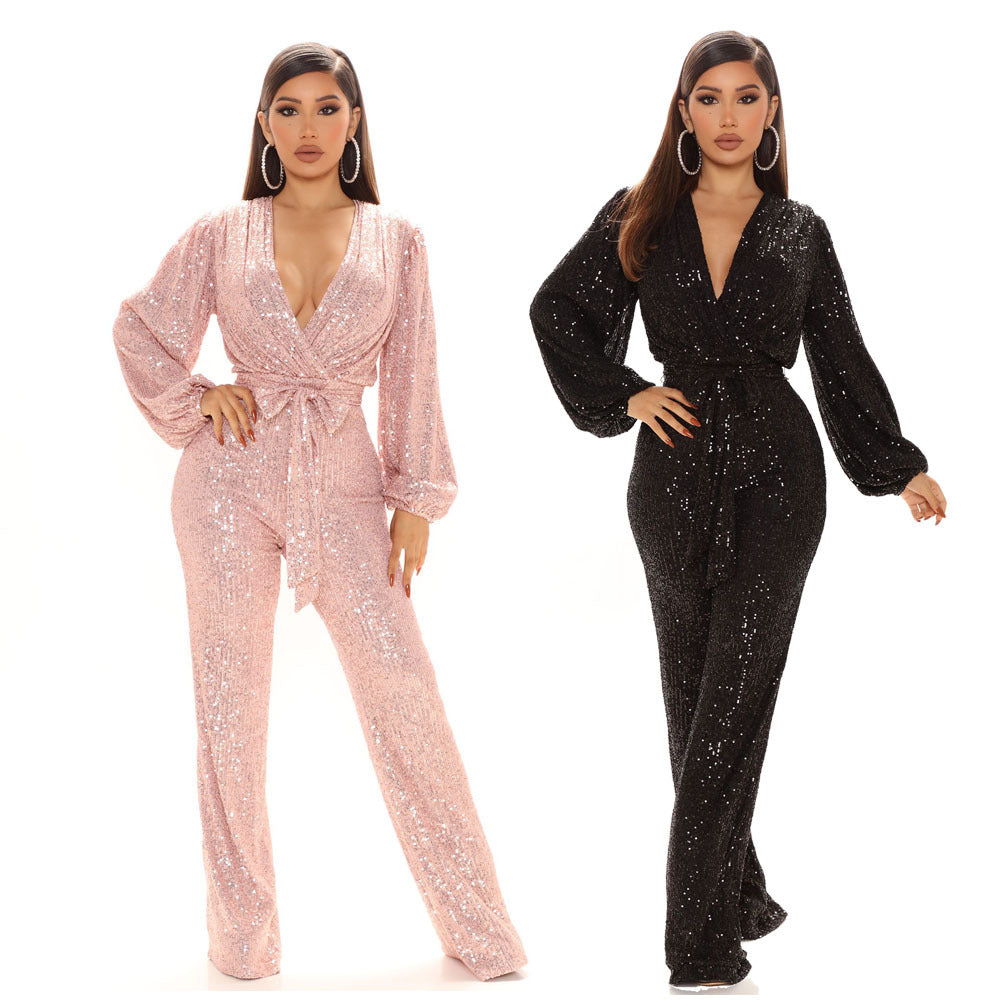 Geula Sequined One-Piece Jumpsuit